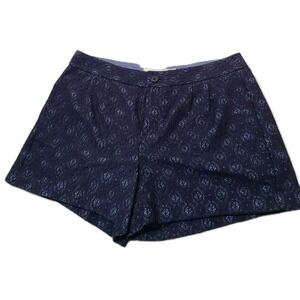 Lauren Conrad LC Blue Crochet Lace Shorts Lined Dressy Size 10